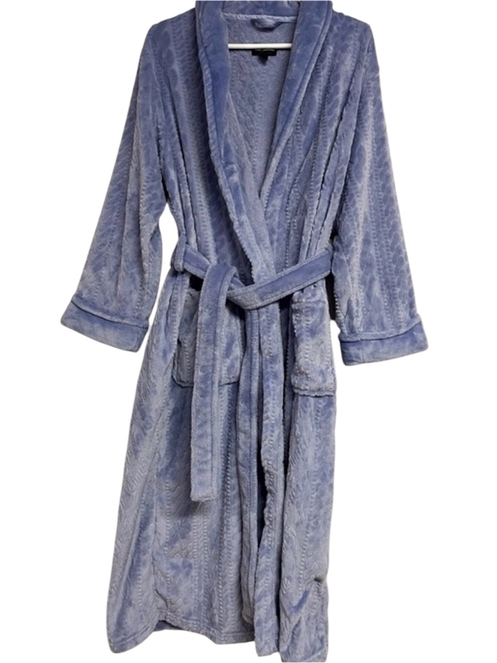 Room service Plush Blue house coat robe with Belt